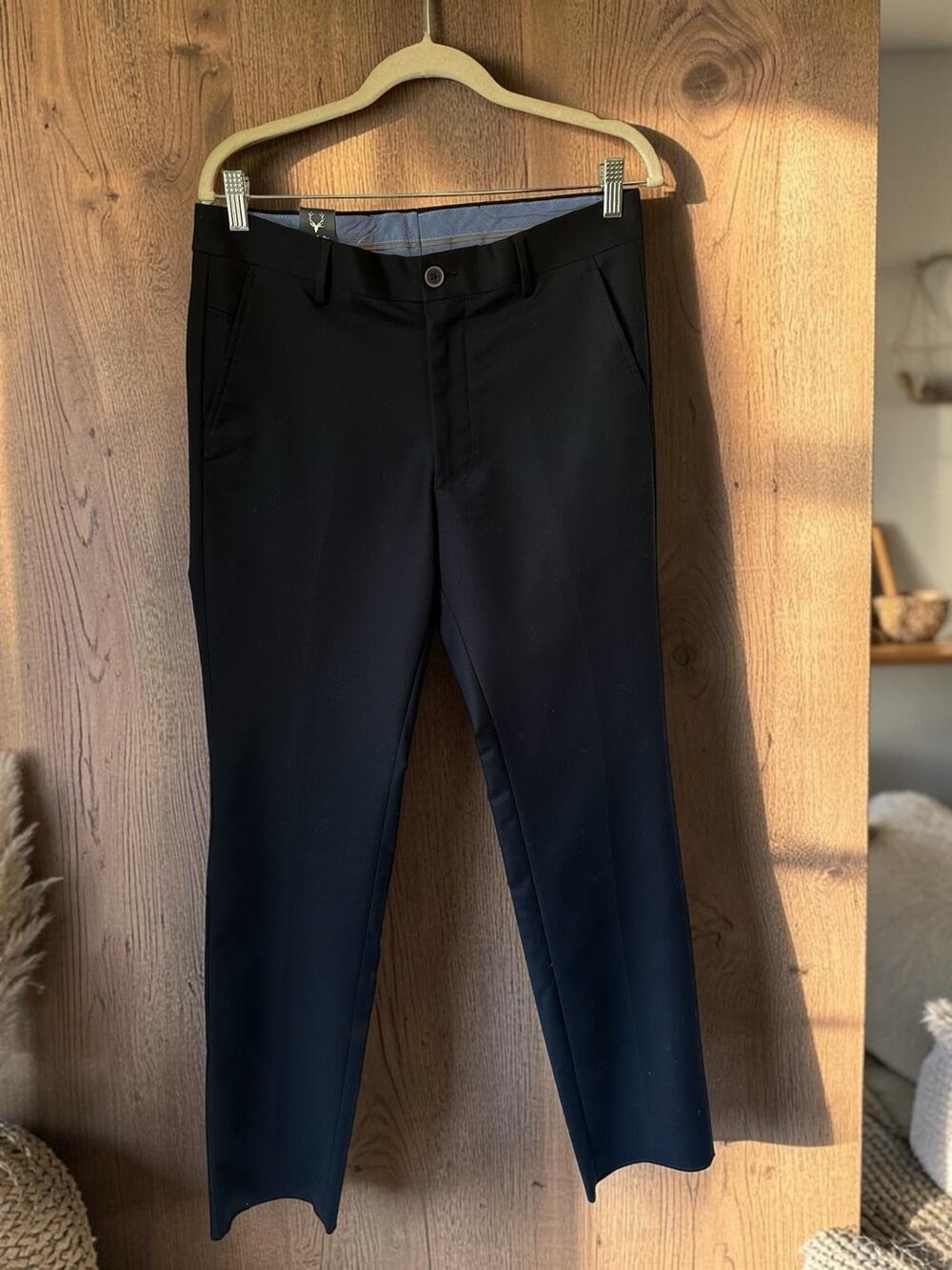 Allen Solly Men’s Navy Blue Dress Pants Size 32 Regular Fit NWT Trousers